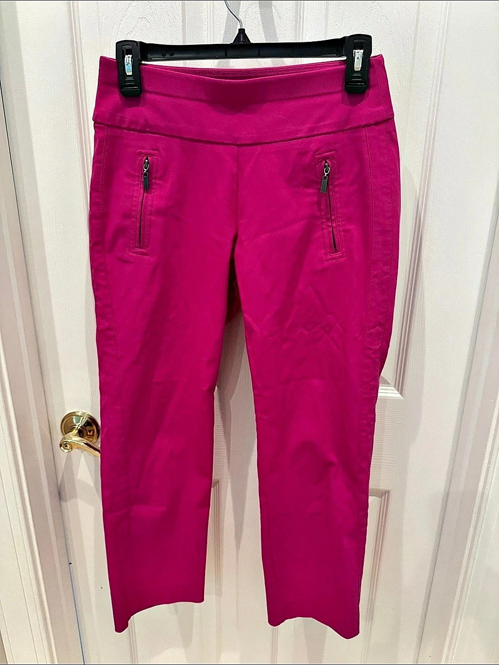 INC International Concepts Women's Faux Zip-Pocket Pull-On Pants Pink Size 2